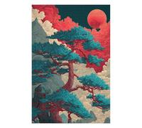 Rompecabezas para Adultos 1000pcs(75x50cm) Red Moon Rising Mystical Landscape Rompecabezas para Adultos Juguetes Antiestrés Regalo De Cumpleaños Desafiante De Completar 1000pcs(75x50cm)