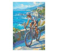 Rompecabezas para Adultos 1000pcs(75x50cm) Ride by The Sea Coastal Cycling Adventure Rompecabezas para Adultos Juego De Ingenio Corte De Precisión Actividades Divertidas En Casa 1000pcs(75x50cm)