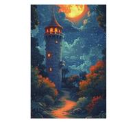 Rompecabezas para Adultos 1000pcs(75x50cm) Rompecabezas Magical Forest Pathway with Tower Rompecabezas para Adultos Juegos Familiares Ensamblaje De Patrones Difícil Y Desafiante 1000pcs(75x50cm)
