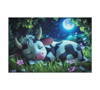 Rompecabezas para Adultos 1000pcs(75x50cm) Sleeping Cow Under Moonlight Rompecabezas para Adultos Juegos Relajantes para La Diversión Familiar Difícil Y Desafiante 1000pcs(75x50cm)