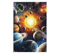 Rompecabezas para Adultos 1000pcs(75x50cm) Solar System Planets Art Print Rompecabezas para Adultos Juego De Ingenio Corte De Precisión Actividades Divertidas En Casa 1000pcs(75x50cm)