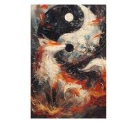 Rompecabezas para Adultos 1000pcs(75x50cm) The Fox Yin and Yang Rompecabezas para Adultos Juegos Familiares Regalos para Mujeres Regalos para Amigos Y Familiares 1000pcs(75x50cm)