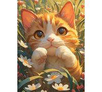Rompecabezas para Adultos 1500 Piezas, Puzzle 1500 Piezas Adultos Hierba iluminada Sol, 87x57cm Puzzles Desafiante Gato con Letras en la Parte Posterior sin Polvo, Relax Regalo para Mujeres y Hombres