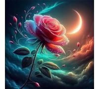 Rompecabezas para Adultos 200 Piezas Luna Rosa del Cielo Puzzle Adultos,Entretenimiento Creativo Diversión,Decoración Familiar,Regalo para la Relajación