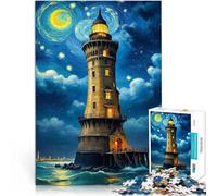 Rompecabezas para Adultos 2000 “Faro en Stay Night” Hecho de Papel,para y a Partir de 14 años Juego de desafío único Regalo Divertido para la Familia。tamaño:70x100cm/27.5x39.3pulgada
