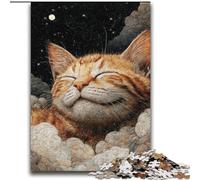 Rompecabezas para Adultos 2000: Gato Naranja durmiendo Juego desafiante Juguetes Oferta de Regalo para Toda la Familia a Partir de 14 años 70x100cm