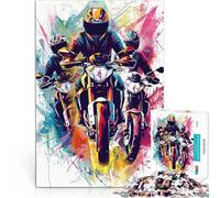 Rompecabezas para adultos, 2000 piezas, acuarela, motocicleta, desafiante, juego, regalos, 70 x 100 cm, entrena tu cerebro y manos