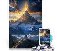 Rompecabezas para Adultos 2000 Piezas Amanecer épico en la Cima de la montaña Juego Educativo Familiar decoración de Pared 70x100cm