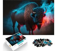 Rompecabezas para Adultos 2000 Piezas Animal búfalo Ayuda al Cerebro a ejercitar Juguetes adictivos para Cultivar la Paciencia. Obra de Arte 70x100cm