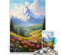 Rompecabezas para Adultos 2000 Piezas Arte de Las montañas de Primavera Acertijo para Decoración de Pared cumpleaños y Navidad 70x100cm