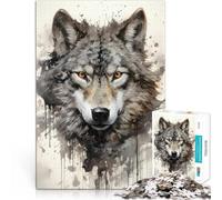 Rompecabezas para Adultos 2000 Piezas Arte del Lobo Juego Familiar para aliviar el estrés: desafío difícil Buen Regalo 70x100cm