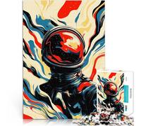 Rompecabezas para Adultos 2000 Piezas Astronauta Espacial Abstracto en el Espacio Alivio del estrés Regalo para cumpleaños 70x100cm