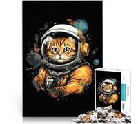 Rompecabezas para Adultos 2000 Piezas Astronauta Espacial Amante de los Gatos Juego Intelectual de Juguete Apto para Parejas 70x100cm