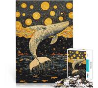 Rompecabezas para Adultos 2000 Piezas Ballena Saltando hacia Las Estrellas Juego de ingenio Toda la Familia. 70x100cm