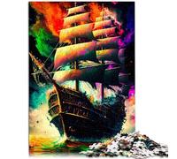 Rompecabezas para adultos 2000 piezas barco pirata colorido juegos juguetes regalo adecuado para decoración de oficina 27.56 pulgadas x 39.37 pulgadas para adolescente edad 14 años y más