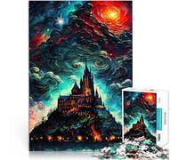 Rompecabezas para Adultos 2000 Piezas Castillo de fantasía de Noche Difícil y desafío Decoración de Pared cumpleaños y Navidad 70x100cm
