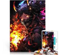 Rompecabezas para Adultos 2000 Piezas Chica de Anime ardiente con máscara Juego de Preguntas Colección de Artistas, Bellas Artes 70x100cm