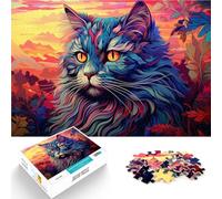 Rompecabezas para adultos, 2000 piezas, colorido, gato persa, diversión familiar, rompecabezas único de cumpleaños, 27.56 x 39.37 pulgadas para niños de 14 años