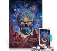 Rompecabezas para Adultos 2000 Piezas Cráneo de Color Juguetes adictivos Que desafían la Inteligencia Cerebral Ideas de Regalos 70x100cm