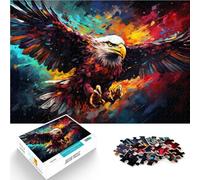 Rompecabezas para adultos, 2000 piezas de águila colorida y extraña, diversión familiar, 27.56 x 39.37 pulgadas, juego educativo para cumpleaños, Navidad