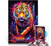 Rompecabezas para Adultos 2000 Piezas El Regreso del Tigre de neón Difícil Difícil Decoración de Pared cumpleaños y Navidad 70x100cm