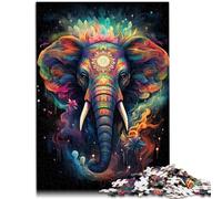 Rompecabezas para adultos 2000 piezas Elefante de arte colorido para el placer familiar alivio del estrés Desafío difícil 27.56 pulgadas x 39.37 pulgadas para adolescentes 14+