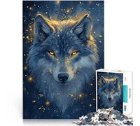 Rompecabezas para Adultos 2000 Piezas En la Oscuridad Lobo Juego desafiante y Juego Familiar Interacción Entre Padres e Hijos 70x100cm
