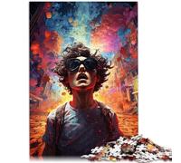 Rompecabezas para adultos, 2000 piezas, Escape from the City, juegos educativos, decoración del hogar, rompecabezas de arte, regalo, 27.56 x 39.37 pulgadas