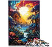 Rompecabezas para adultos 2000 piezas extraña atardecer colorido juguetes educativos juegos de familia 27.56 pulgadas x 39.37 pulgadas regalo de cumpleaños de Navidad
