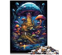 Rompecabezas para adultos 2000 piezas extraña cabaña de champiñones juguetes educativos de aprendizaje juegos de familia ilustración regalo 27.56 pulgadas x 39.37 pulgadas para adolescente edad 14+