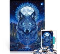 Rompecabezas para Adultos 2000 Piezas Fantasía de Lobo Juguete de desafío de Juego Educativo Trato como Regalo para Toda la Familia 70x100cm