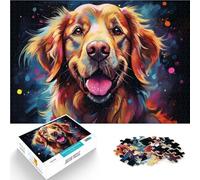 Rompecabezas para adultos 2000 piezas Fantasy Golden Retrievers juego familiar para entrenar tu cerebro y tus manos 27,56 pulgadas x 39,37 pulgadas Adecuado para adolescentes de 14 años y mayores