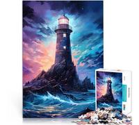 Rompecabezas para Adultos 2000 Piezas Faro de Noche Juguetes educativos de Aprendizaje Juegos Familiares Buen Regalo 70x100cm