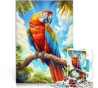 Rompecabezas para Adultos 2000 Piezas Guacamayo Escarlata en una Rama Juego Educativo Familiar Toda la Familia. 70x100cm