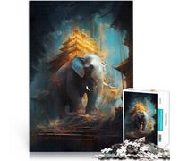 Rompecabezas para Adultos 2000 Piezas Jardín Encantado de los Elefantes Acertijo para Decoración de Pared cumpleaños y Navidad 70x100cm