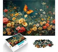Rompecabezas para Adultos 2000 Piezas Mariposas y Flores Entrena tu Cerebro y Tus Manos Actividades Divertidas en casa, Regalos de cumpleaños, Regalos de Viaje, 70x100cm