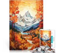 Rompecabezas para Adultos 2000 Piezas Montañas en otoño Juguete de desafío de Juego Educativo con póster a Juego y Hoja de Trivia 70x100cm