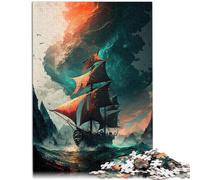 Rompecabezas para adultos, 2000 piezas, naves piratas, paisaje, decoración del hogar, rompecabezas de 27.56 x 39.37 pulgadas, ayuda al cerebro a ejercitar juguetes adictivos
