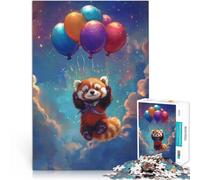 Rompecabezas para Adultos 2000 Piezas Paseo Espacial del Panda Rojo Juguetes de Juego Decoración de Pared cumpleaños y Navidad 70x100cm