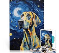 Rompecabezas para Adultos 2000 Piezas Perro Gran danés Van Gogh Entrena tu Cerebro y Tus Manos Interacción Entre Padres e Hijos 70x100cm