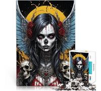 Rompecabezas para Adultos 2000 Piezas Póster artístico del Ángel de la Muerte desafío Educativo Grandes Regalos y Juguetes 70x100cm