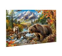 Rompecabezas para Adultos, 2000 Piezas, Puzzle de Madera Desafiante, Obra de Arte de Juego, Rompecabezas Juego De Manos Decoración Familiar, Pasatiempo Creativo, Regalo 70 x 99 cm Animal Panda K0F-447