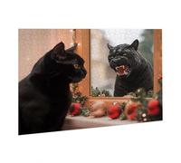 Rompecabezas para Adultos, 2000 Piezas, Puzzle de Madera Desafiante, Obra de Arte de Juego, Rompecabezas Juego De Manos DecoracióN Familiar, Pasatiempo Creativo, Gato Pantera Negra 70.5X99.5cm fr0-681