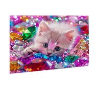 Rompecabezas para Adultos, 2000 Piezas, Puzzle de Madera Desafiante, Obra de Arte de Juego, Rompecabezas Juego De Manos Decoración Familiar, Pasatiempo Creativo, Regalo 70 x 99 cm Cristal Gato K0F-925