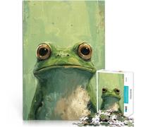 Rompecabezas para Adultos 2000 Piezas Rana de Mirada Verde Entrena tu Cerebro y Tus Manos Adecuado para decoración de Escritorio. 70x100cm
