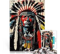 Rompecabezas para Adultos 2000 Piezas Retrato de un Jefe Nativo Americano Juegos de relajación Interacción Entre Padres e Hijos 70x100cm