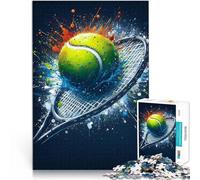 Rompecabezas para Adultos 2000 Piezas Salpicadura de Pelota y Raqueta de Tenis Acertijo para Juguetes de decoración del hogar 70x100cm