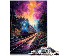 Rompecabezas para adultos 2000 piezas Tren Forestal Juguete Juego Intelectual 27.56 pulgadas x 39.37 pulgadas Regale Regalos para toda la familia para adolescentes de 14 años y mayores
