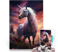 Rompecabezas para Adultos 2000 Piezas Unicornio en el Reino Astral Juego de ingenio con Piezas de Formas aleatorias Que se entrelazan Completamente 70x100cm