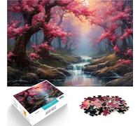 Rompecabezas para Adultos 2000 Rompecabezas Cascada de los cerezos en Flor Hecho de cartón para Mayores de 14 años Juego Imposible Regalos de Juegos desafiantes tamaño：70x100cm